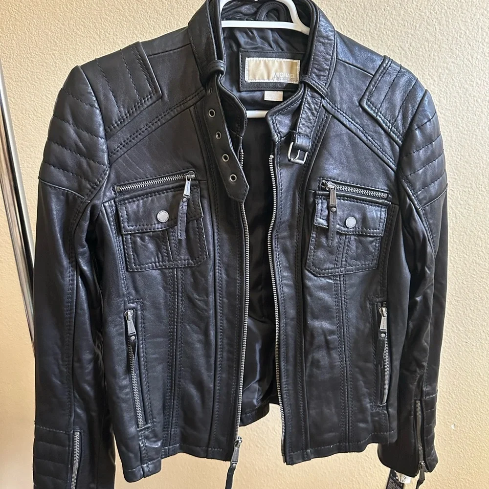 Michael Kors Leather Jacket - Size Medium - NWT